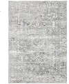 Malibu 5 x 7 Gray and Ivory Washable Area Rug