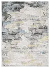 Malibu 5 x 7 Gray Abstract Washable Area Rug