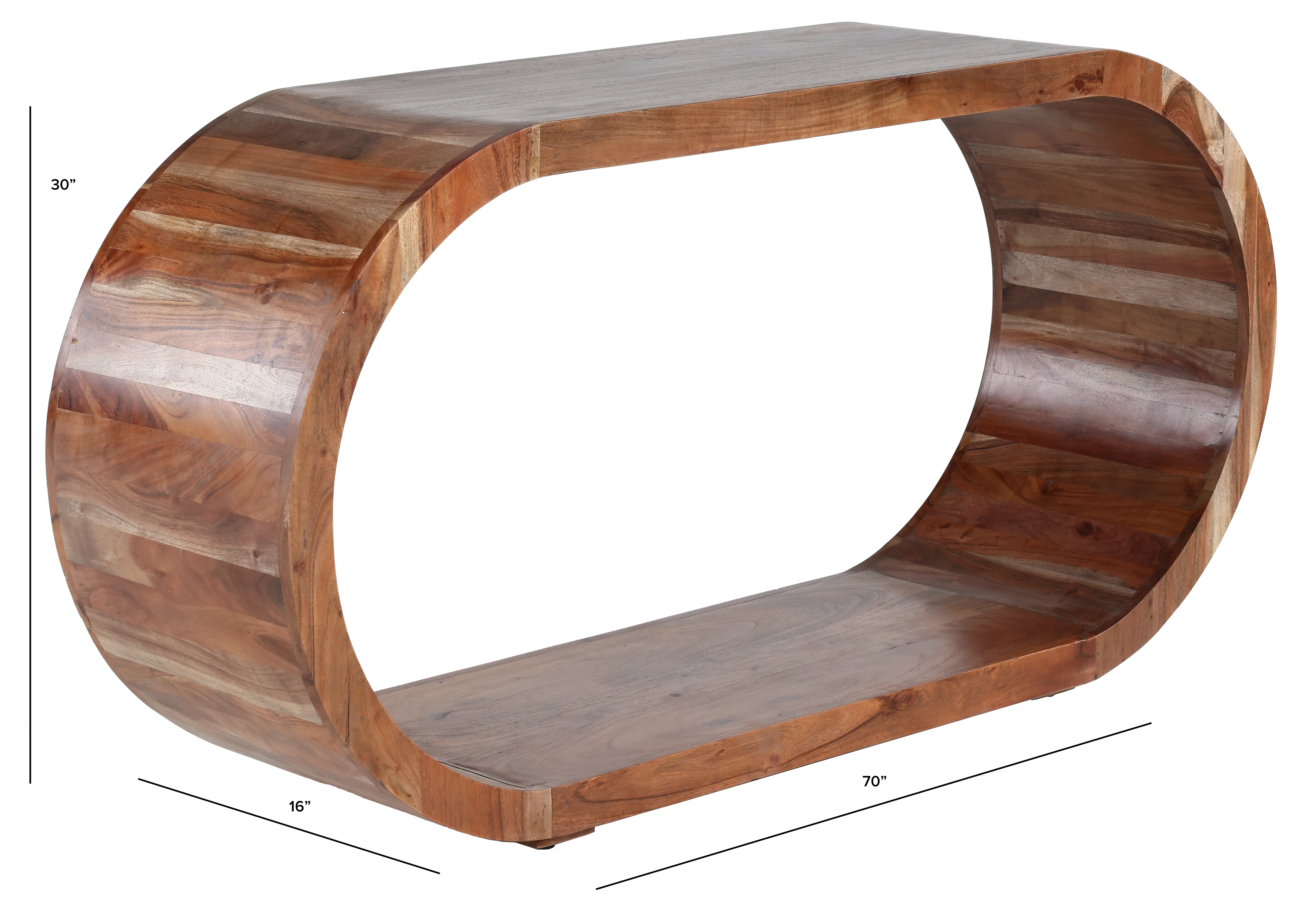 Ellipse Brown Console Table-3