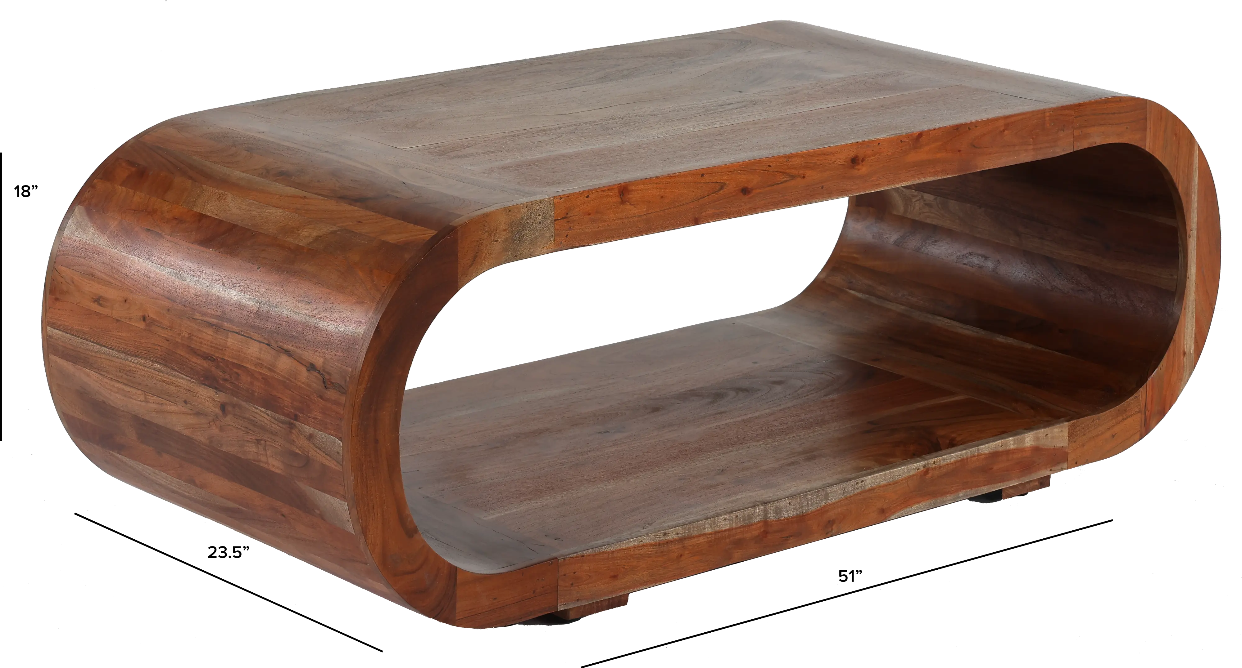 Ellipse Brown Coffee Table-3