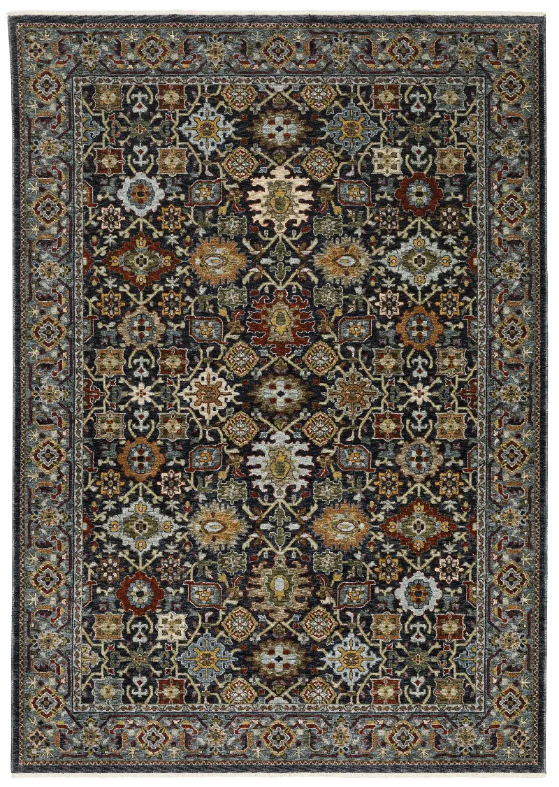 Aberdeen 5 x 8 Traditional Blue Area Rug