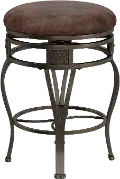 Montello Old Steel and Brown Swivel Counter Height Stool
