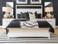 Franklin Oak and White King Bed