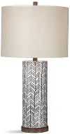 Lauda White and Black Arrow Pattern Table Lamp
