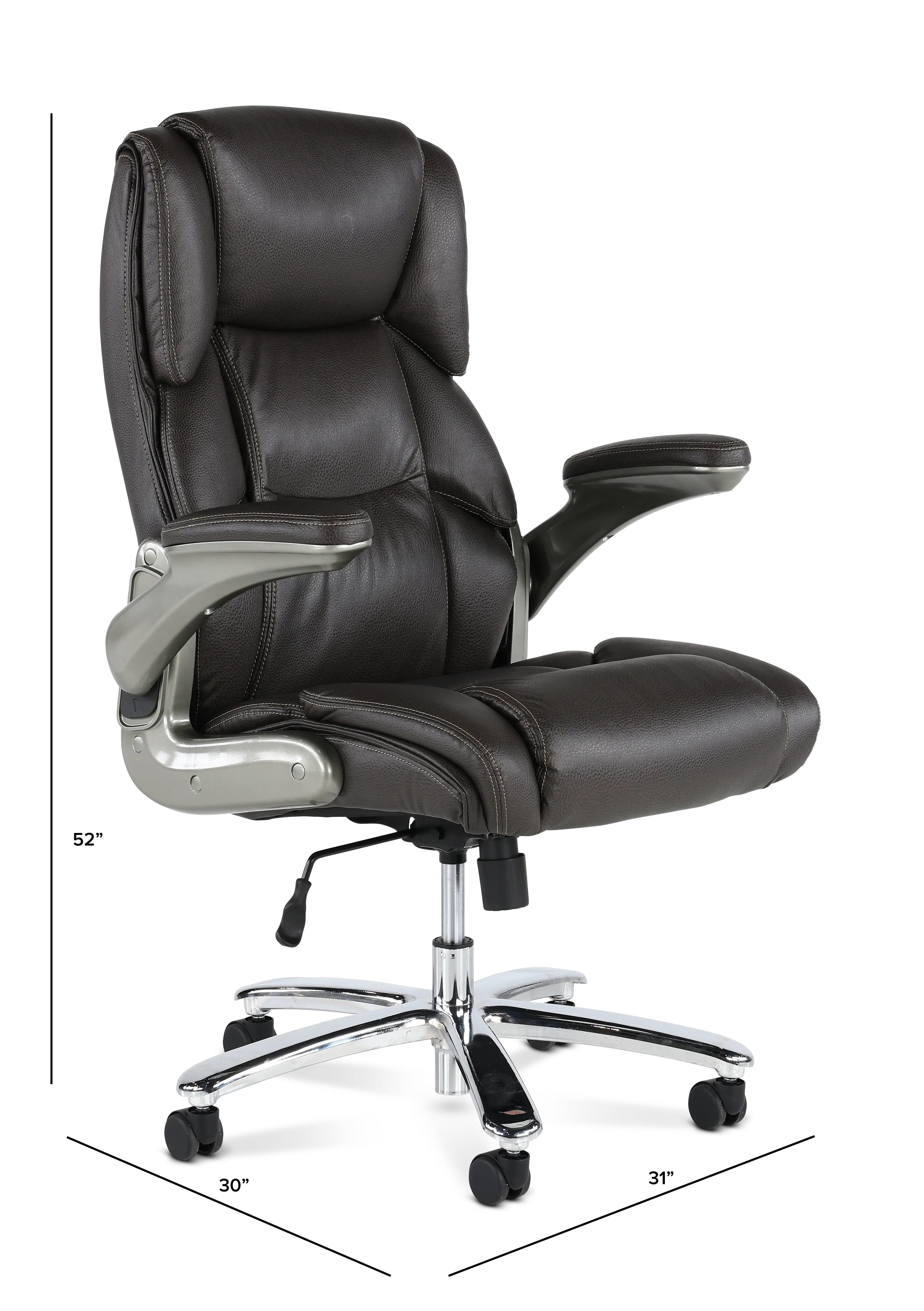 Warren Heavy Duty Gray Desk Chair-3