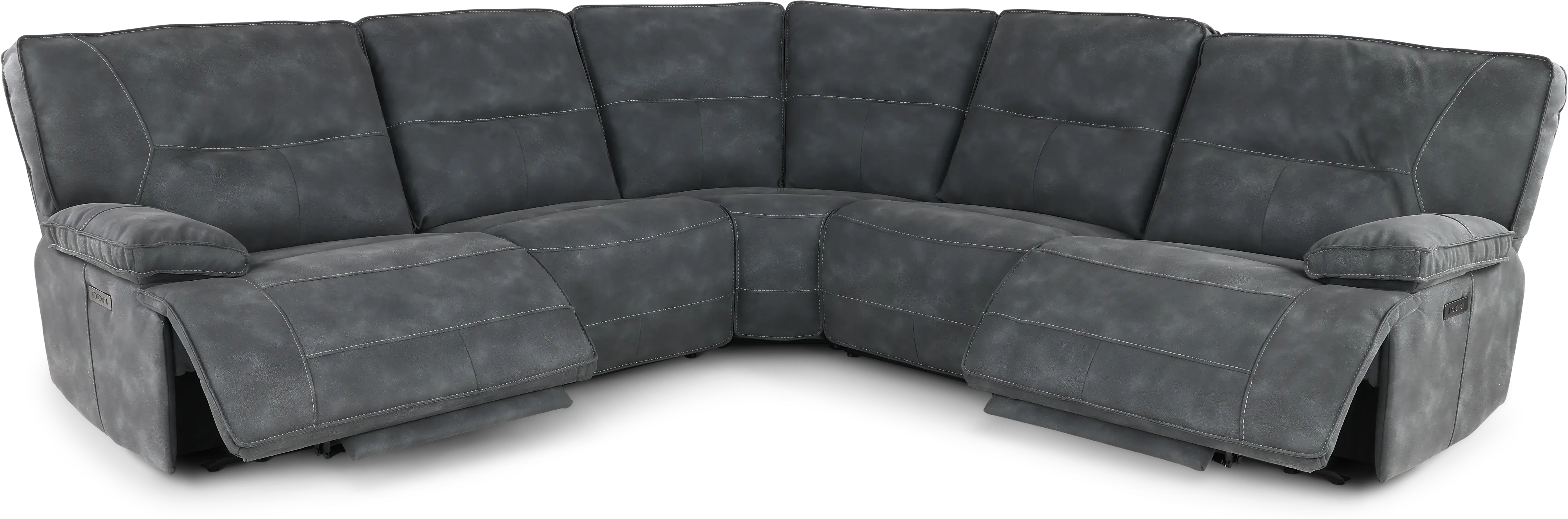Spartacus Cobalt 5 Piece Power Reclining Sectional-4