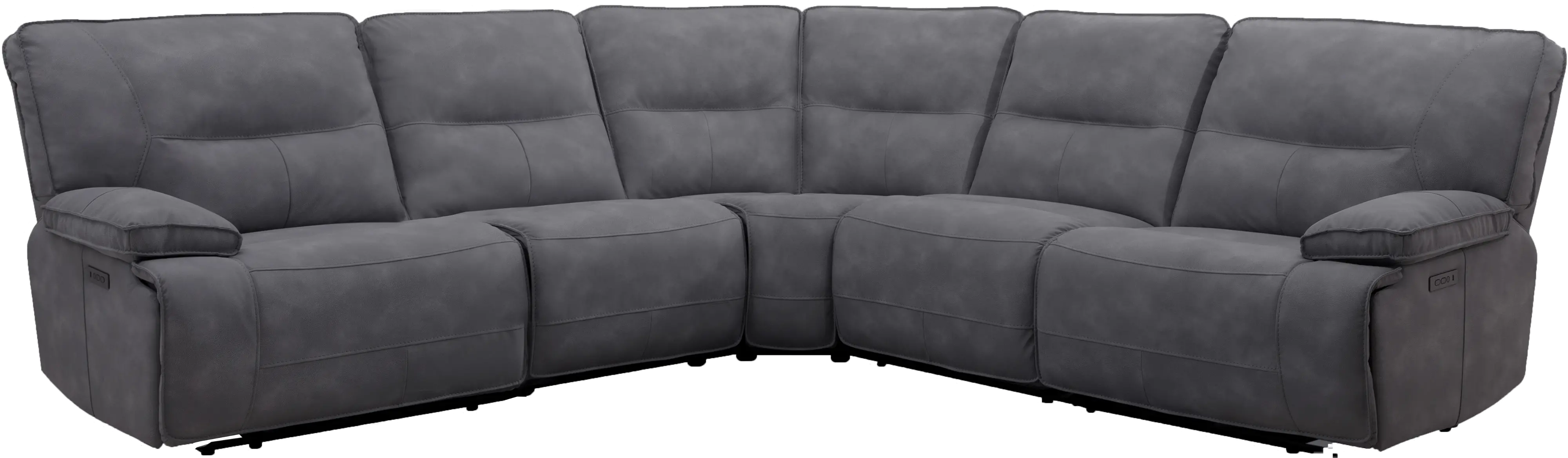 Spartacus Cobalt 5 Piece Power Reclining Sectional-8