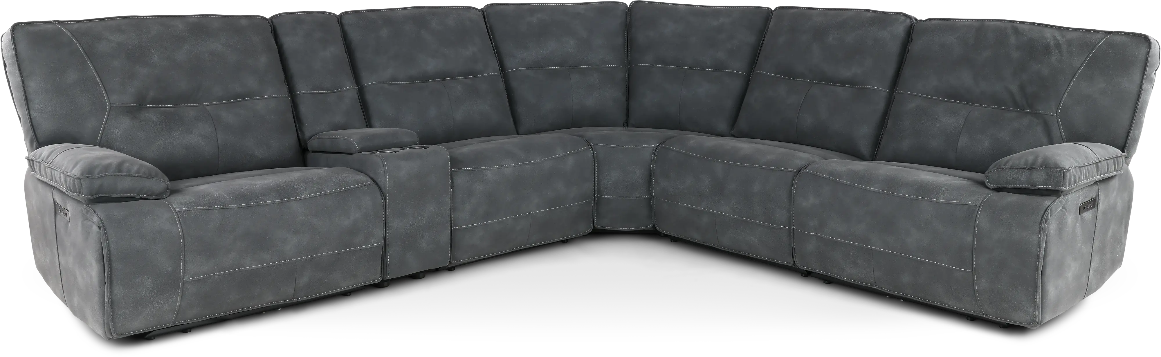 Spartacus Cobalt 6-Piece Power Reclining Sectional-2