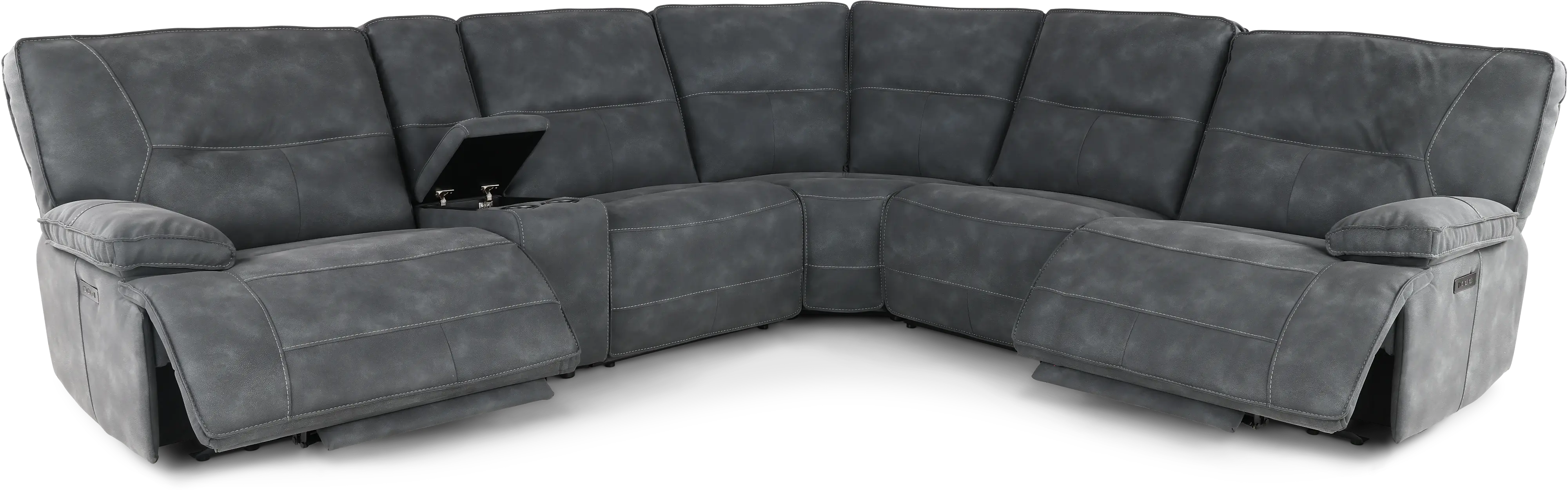 Spartacus Cobalt 6-Piece Power Reclining Sectional-4