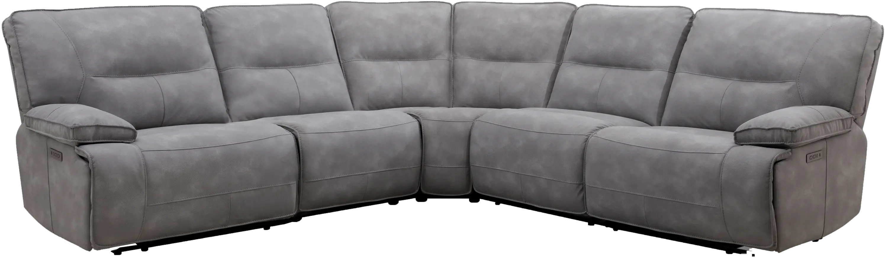 Spartacus Sky Gray 5-Piece Power Reclining Sectional-1