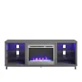 Lumina Modern Graphite Gray Fireplace TV Stand