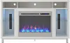 Lumina Modern White Fireplace TV Stand