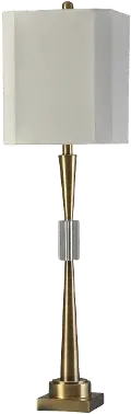 40 Inch Antique Crystal Table Lamp