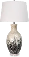 33 Inch Capiz Shell Ceramic Lamp