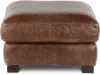 Utah Brown Leather Ottoman