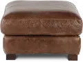 Utah Brown Leather Ottoman