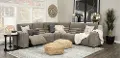 Midway Ash Gray 5-Piece Power Reclining Sectional