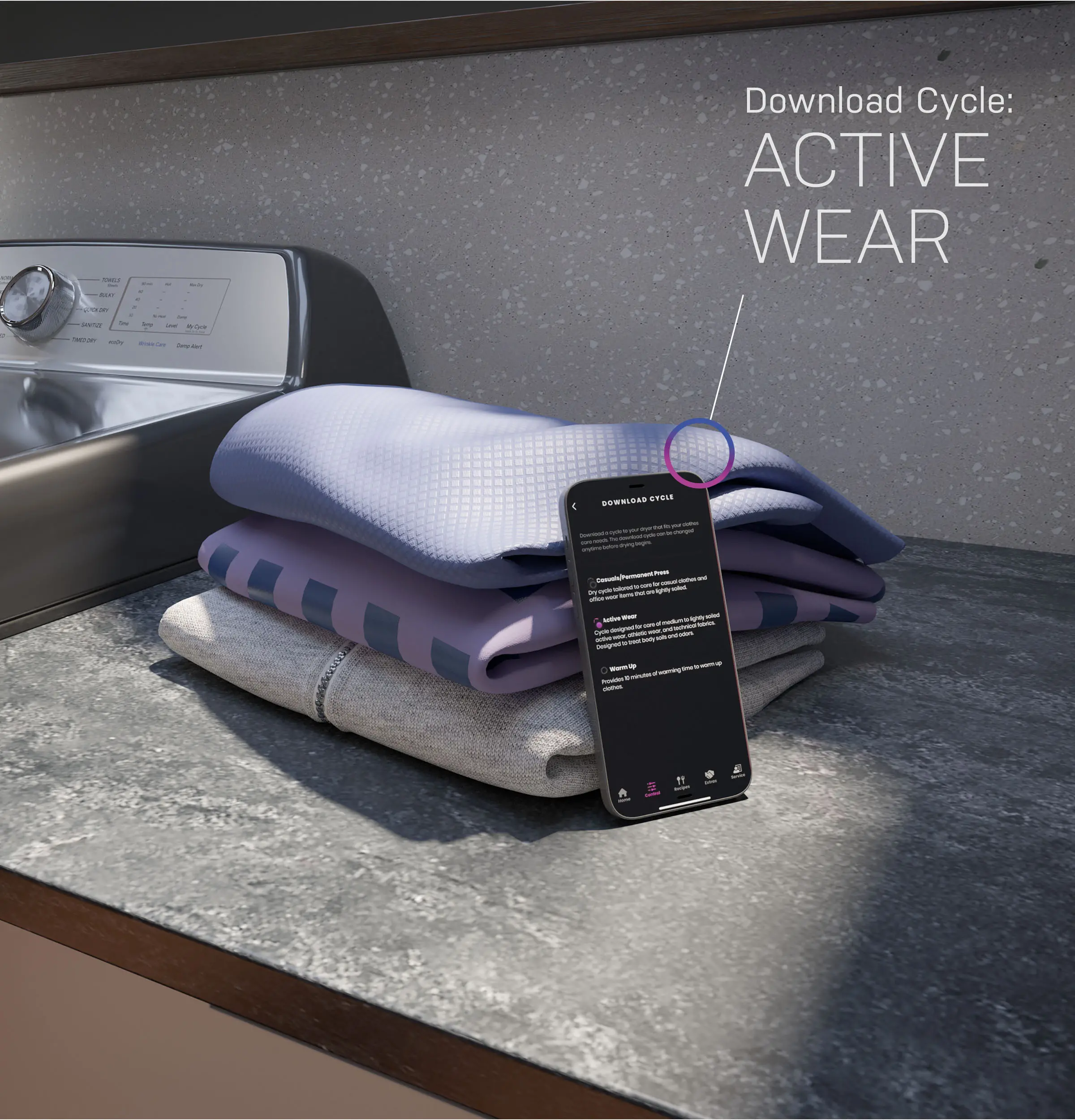 PTD60GBPRDG GE Profile Gas Dryer - 7.4 cu ft Diamond Gray PT60BPR-10