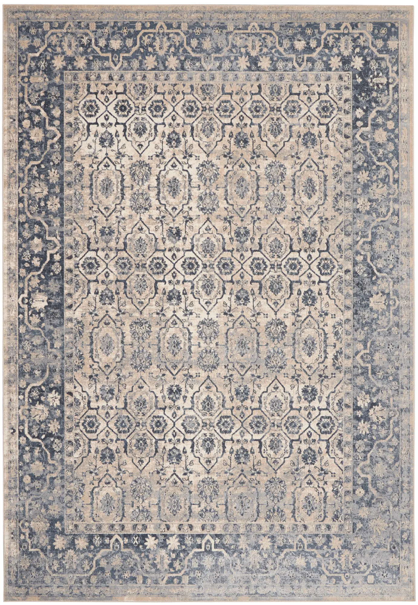 MAI04IVBLU-5X8 Malta 5 x 8 Vintage Blue Area Rug-1