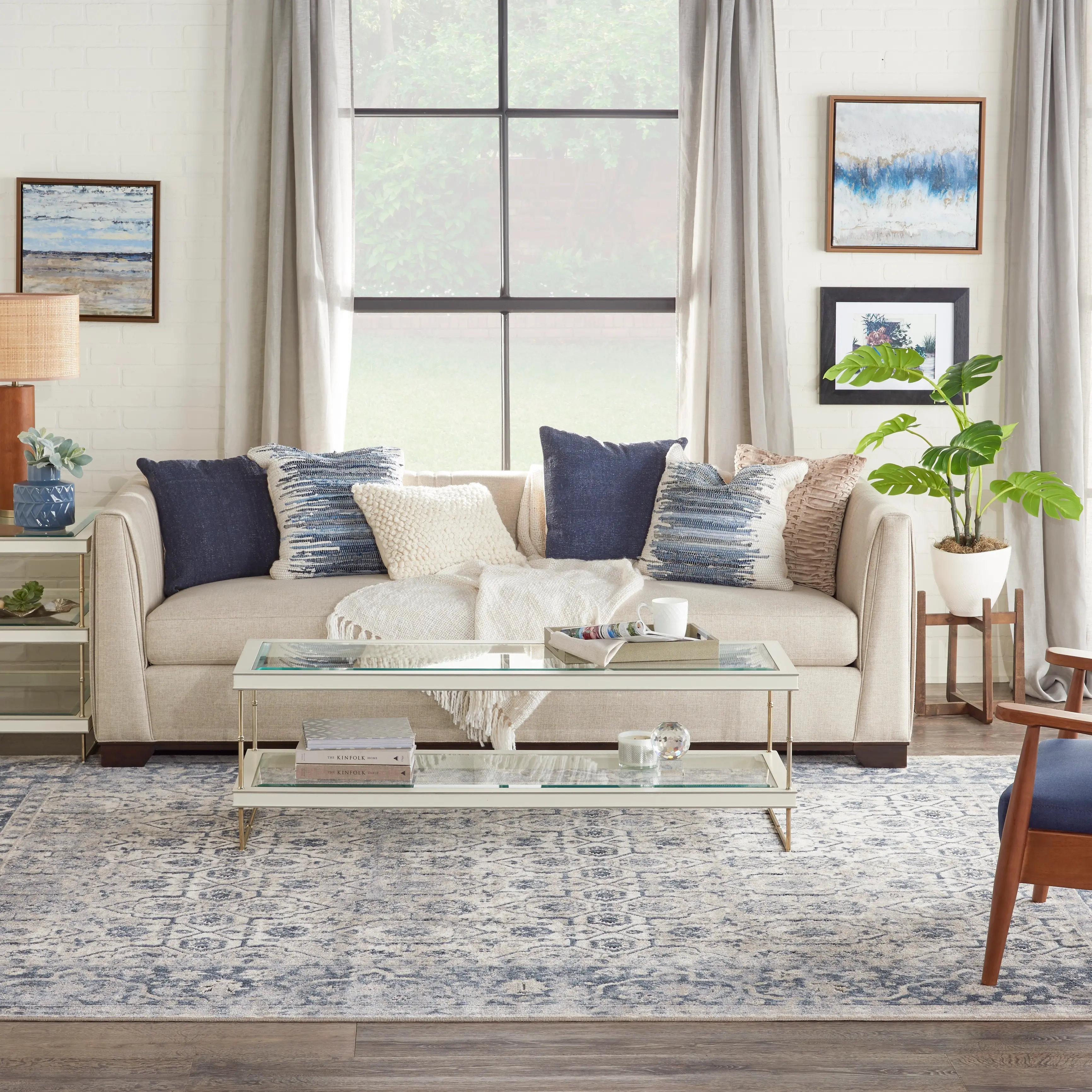 MAI04IVBLU-5X8 Malta 5 x 8 Vintage Blue Area Rug-3