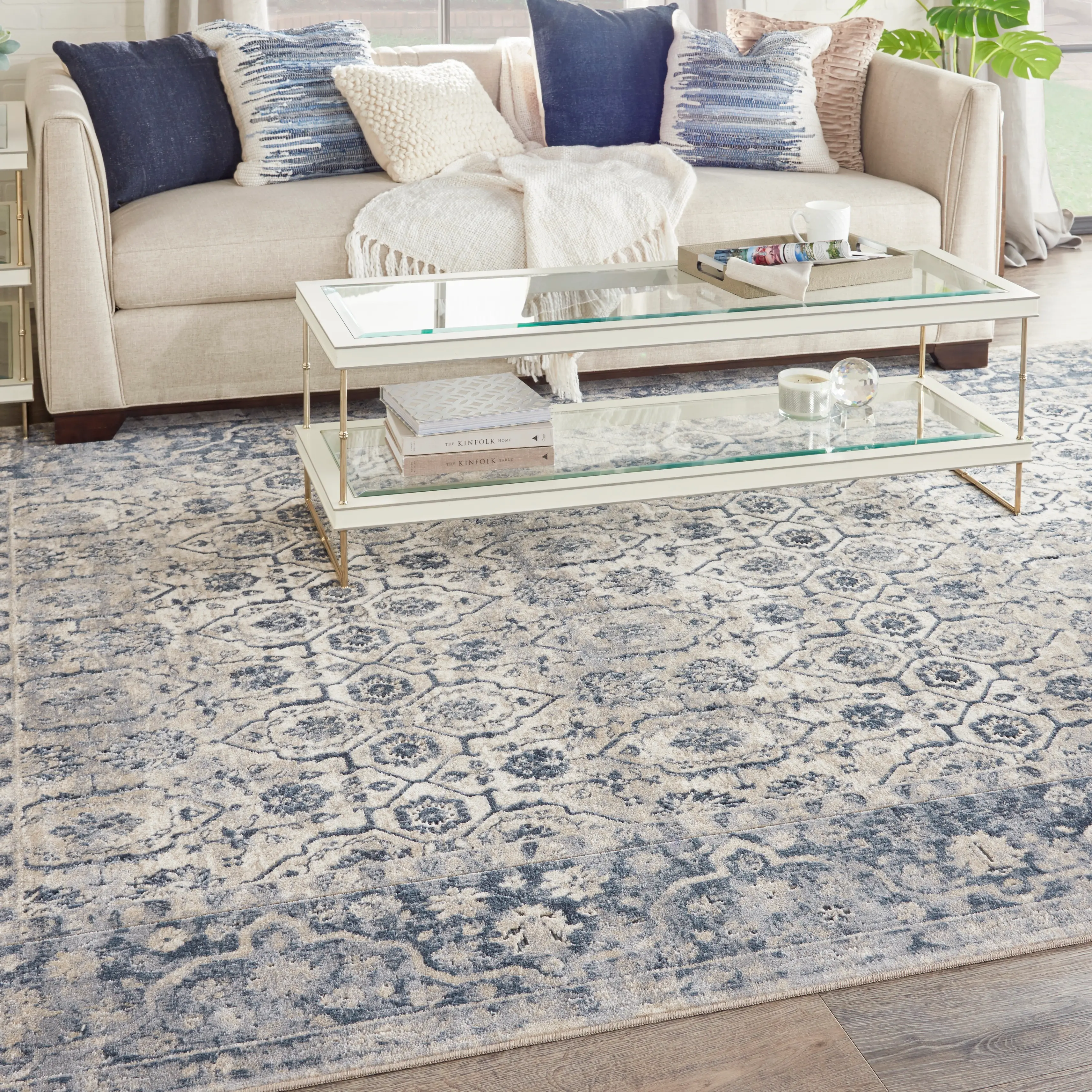 MAI04IVBLU-5X8 Malta 5 x 8 Vintage Blue Area Rug-4