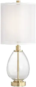 Sophie 29 Inch Glass and Gold Table Lamp