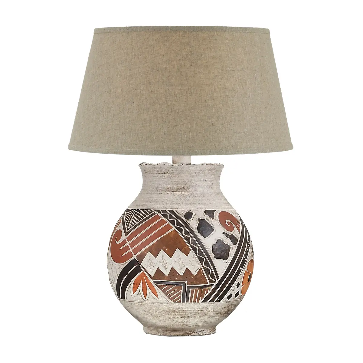 H6759UA/HYDROCAL-LMP 28 Hydrocal Southwestern Table Lamp-1