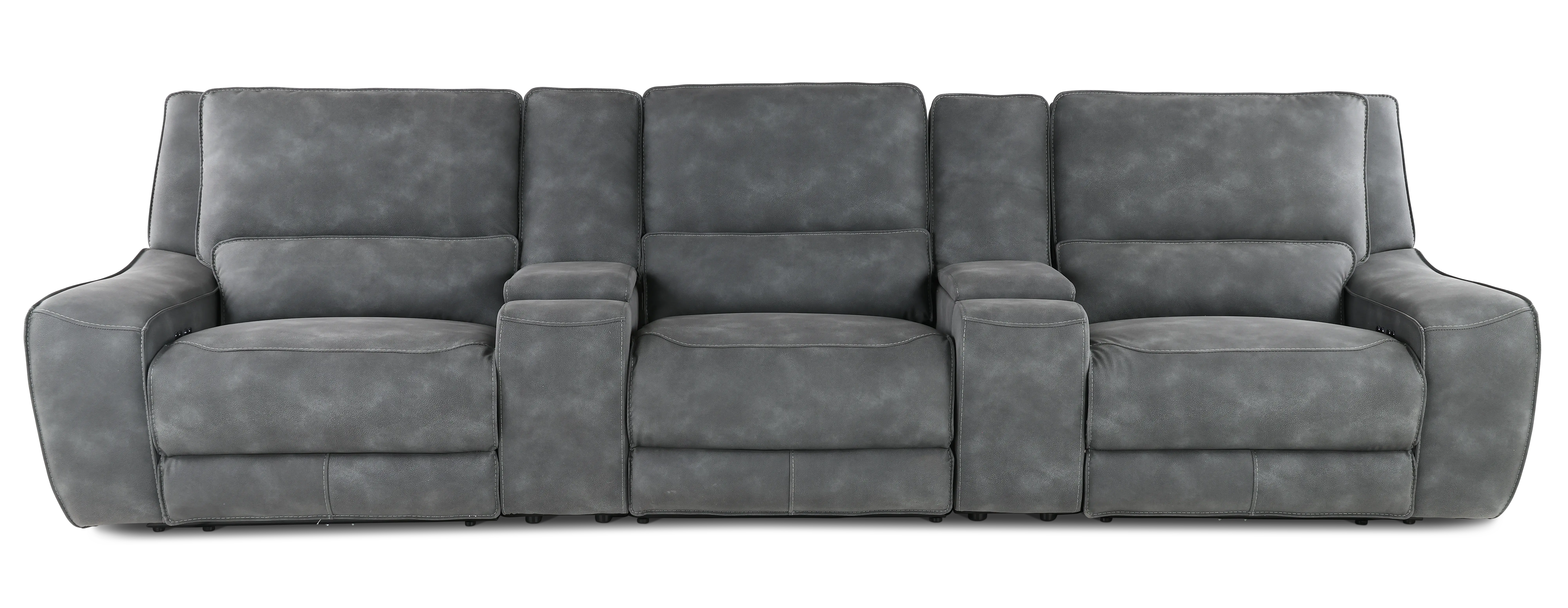 Sauvage Coal Power Reclining Home Theater Sectional-1