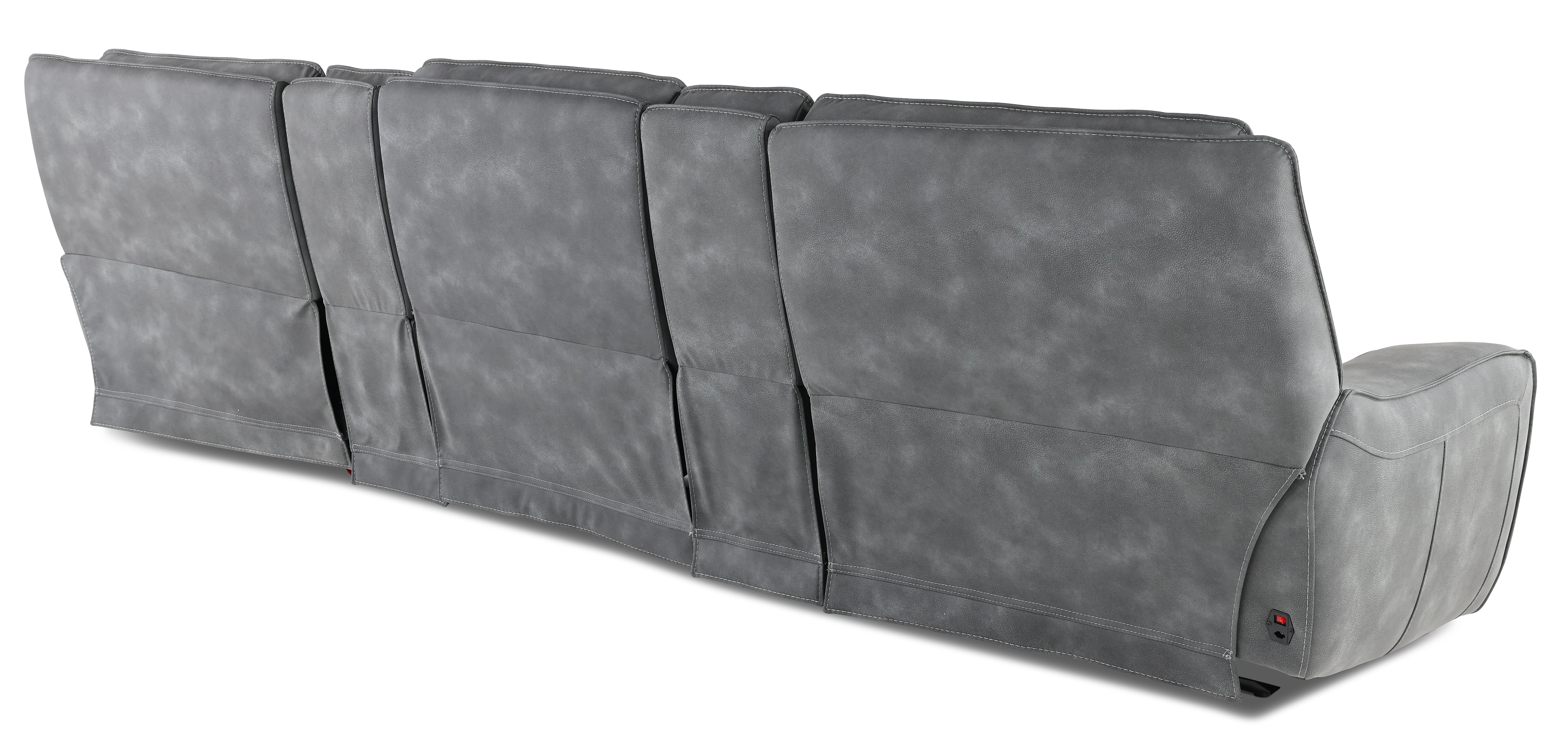 Sauvage Coal Power Reclining Home Theater Sectional-6