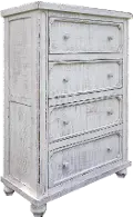 Aruba Rustic White Chest of Drawers