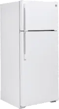 GTE18MTRRWW GE 18 cu ft Top Freezer Refrigerator - 30 W White