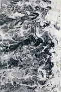 KK14MT5X8-KIKIMARBLE Kikiamo 5 x 8 Black Marble Area Rug