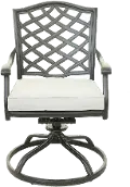Halston Cream Dining Swivel Chair