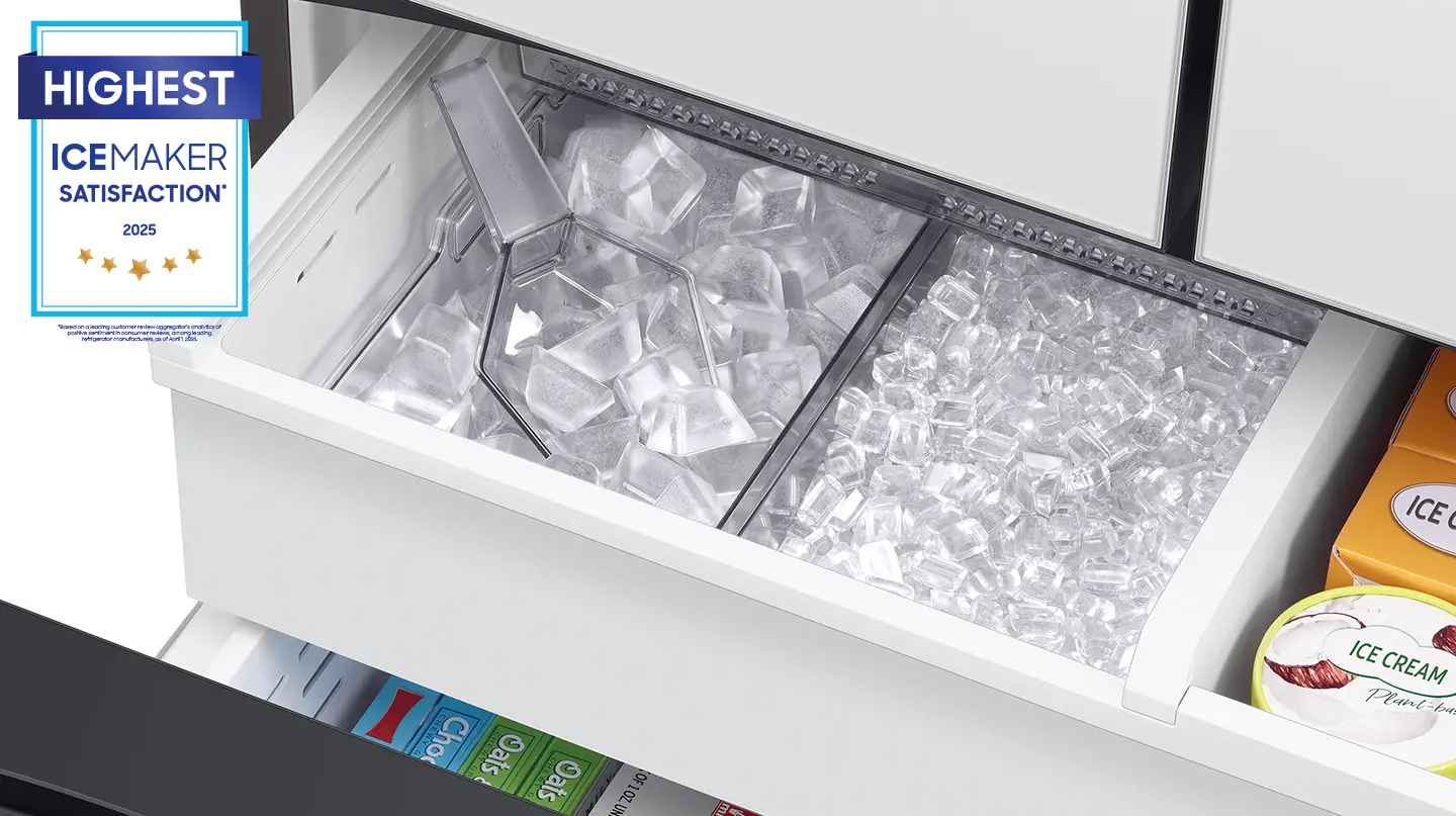 RF30BB660012 Samsung Bespoke AI 30 Cu Ft French Door Refrigerator – White Glass-11