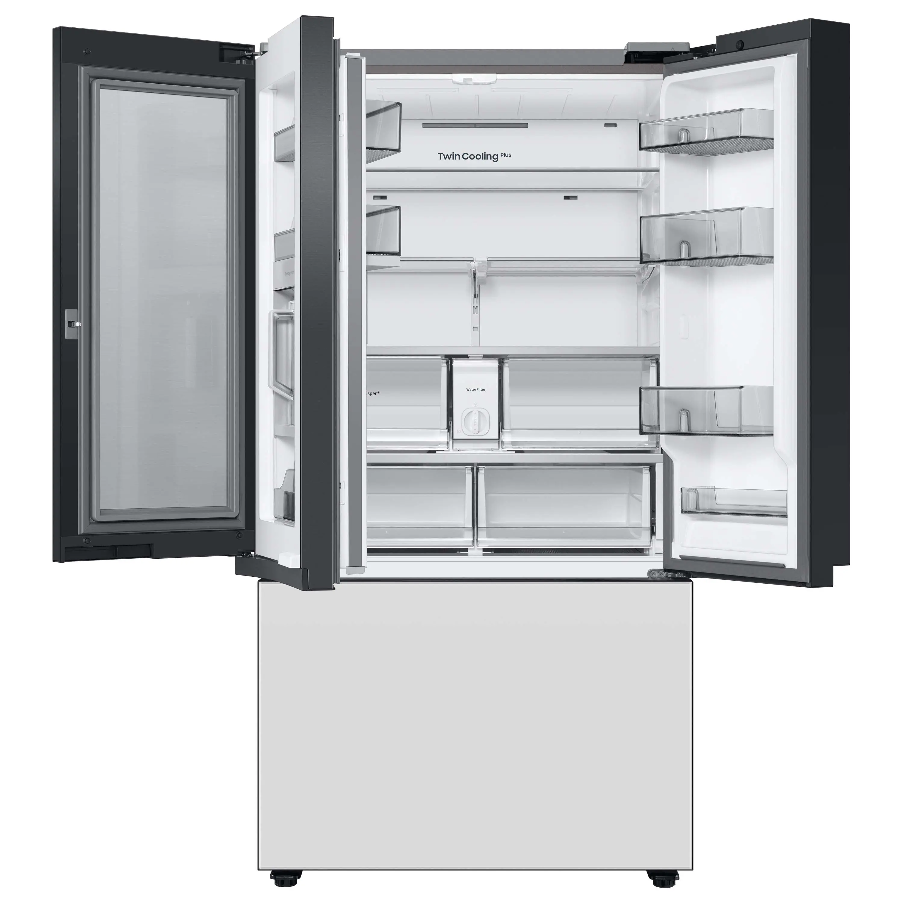 RF30BB660012 Samsung Bespoke AI 30 Cu Ft French Door Refrigerator – White Glass-7