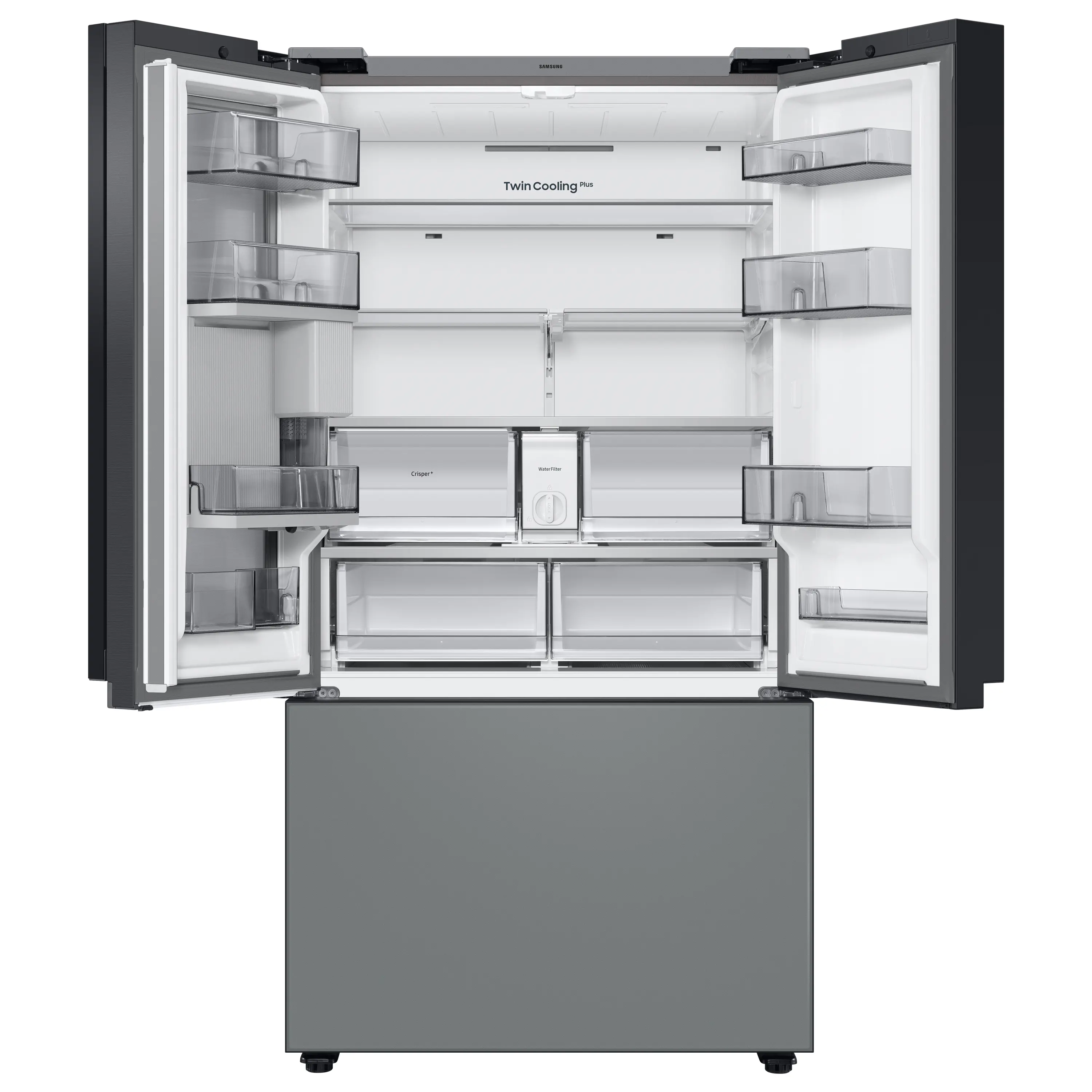 RF30BB69006M Samsung Bespoke 30 cu ft French Door Refrigerator - White/Gray Glass-5