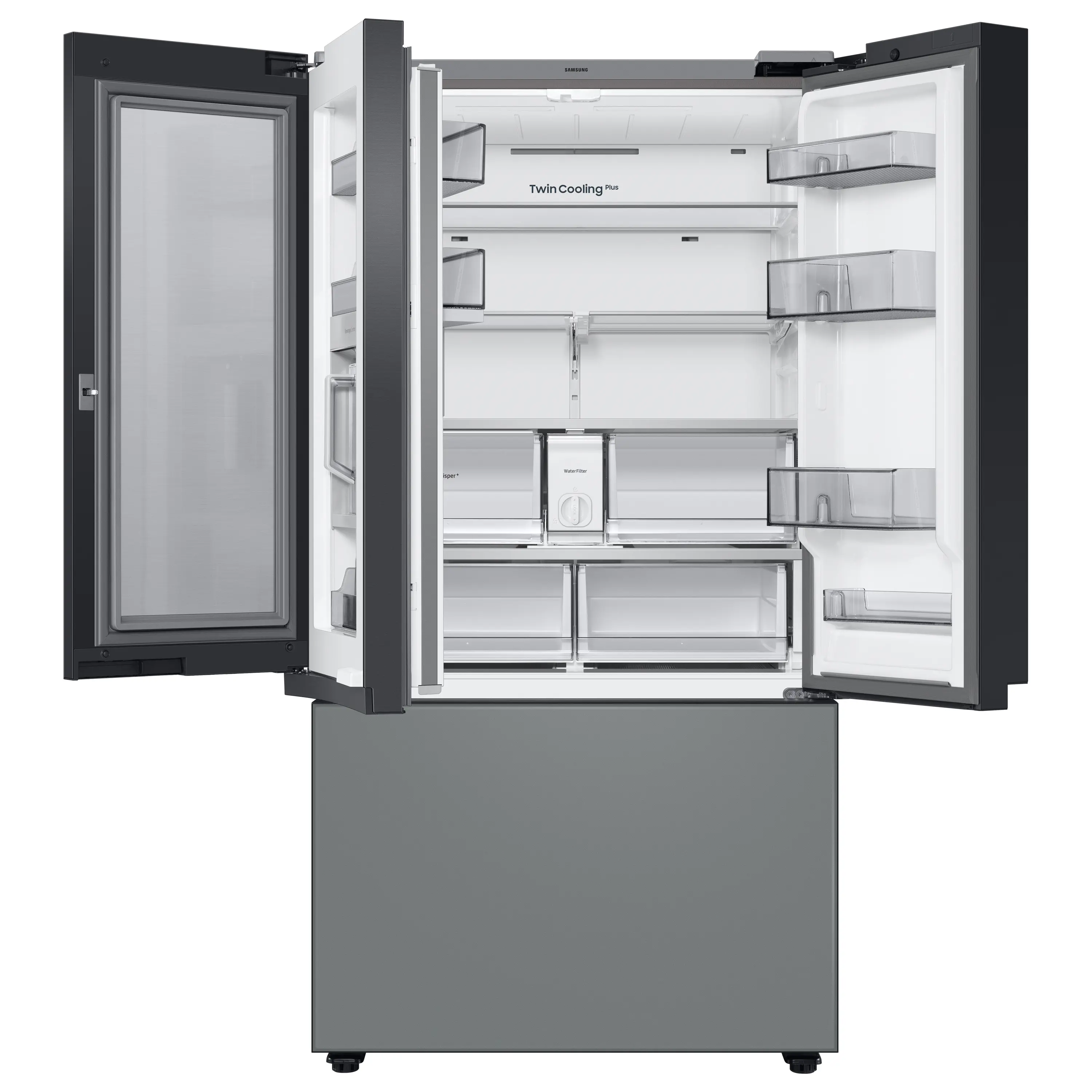 RF30BB69006M Samsung Bespoke 30 cu ft French Door Refrigerator - White/Gray Glass-6