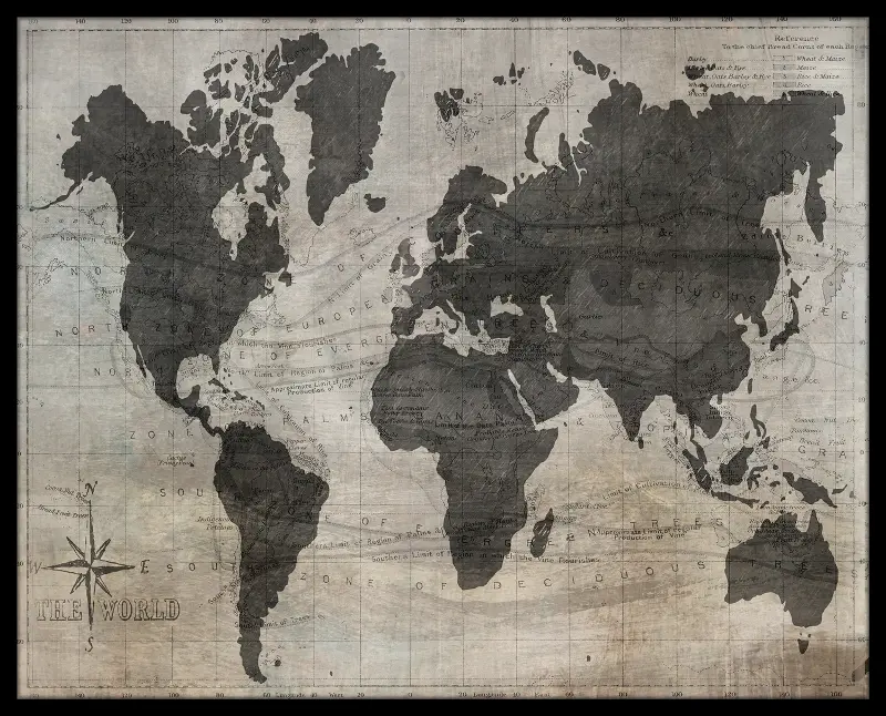 Black, White and Gray Framed Canvas