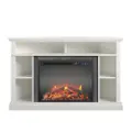 Overland White 50 Corner Fireplace TV stand