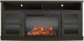Ayden Park Espresso 65 TV Stand with Fireplace