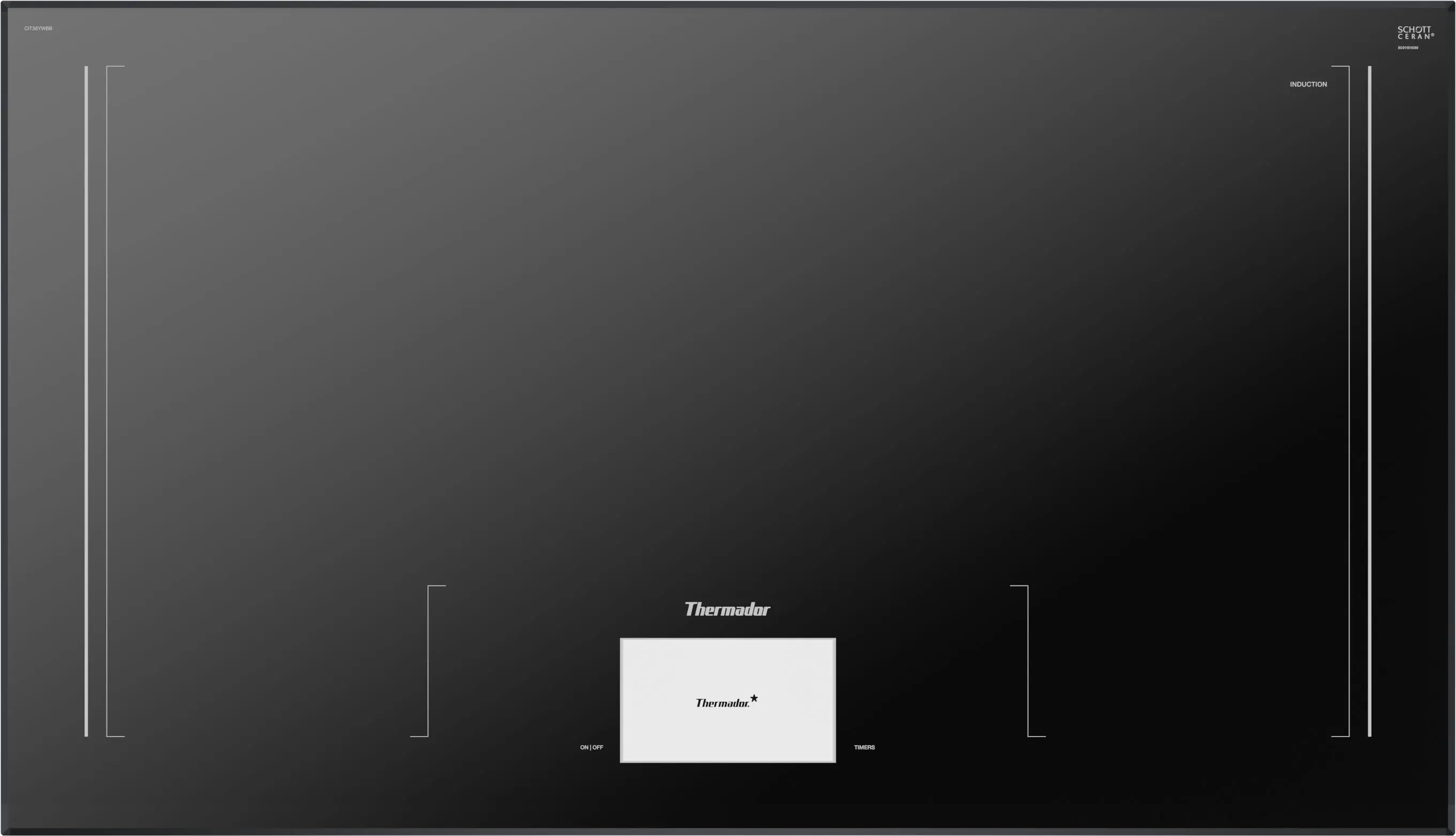 CIT36YWBB Thermador Freedom® 36 Induction Cooktop - Dark Gray-1