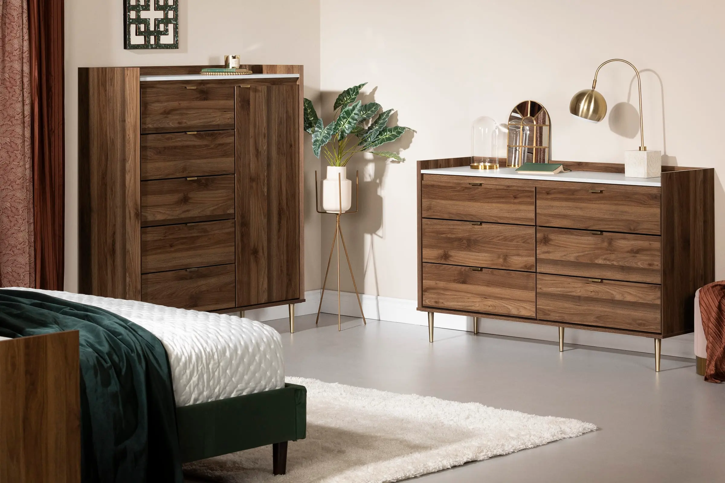 13528 Hype Walnut Brown 5-Drawer Chest of Drawers - South Shore-7