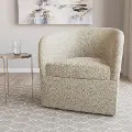 43-10DLYTST Becca Bouclé Beige Swivel Chair - Skyline Furniture