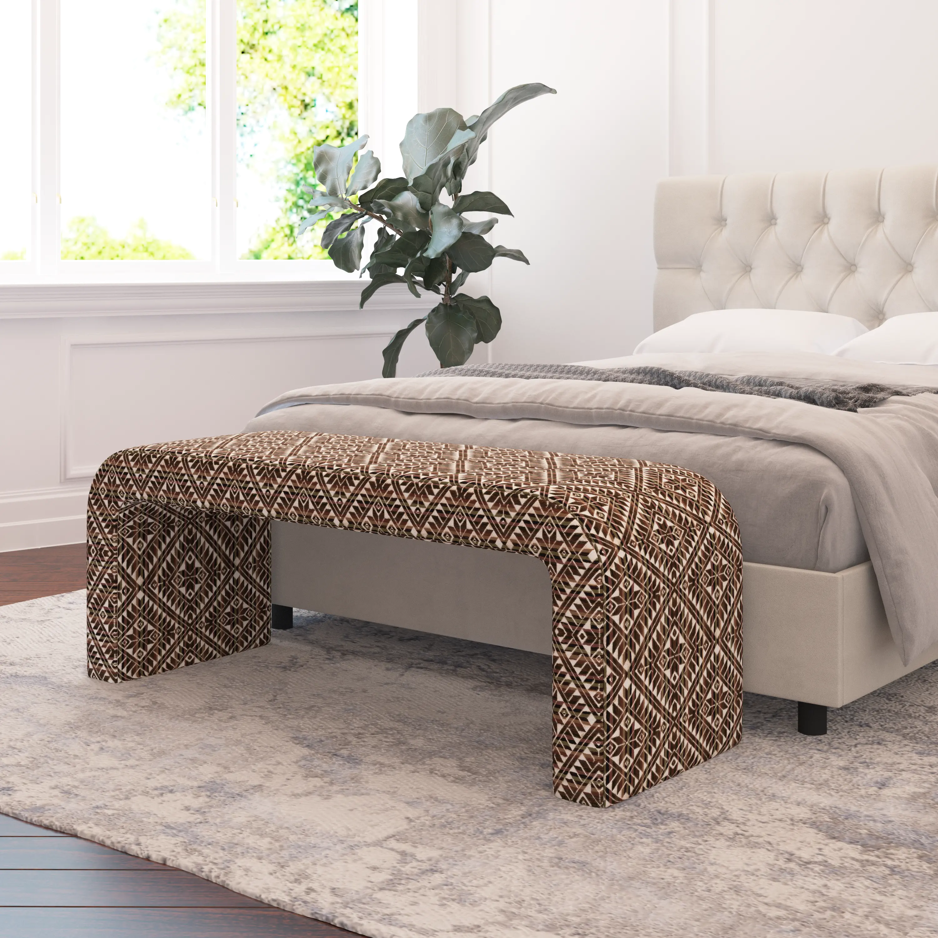 2626MNNTROGA Meghan Dark Diamond Accent Bench - Skyline Furniture-2