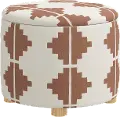 576AZTTRCOGA Bria Aztec Terracotta Storage Ottoman