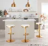 BS-DAKOTA AUVCR2 Dakota Gold and Cream Adjustable Bar Stool (Set of 2)