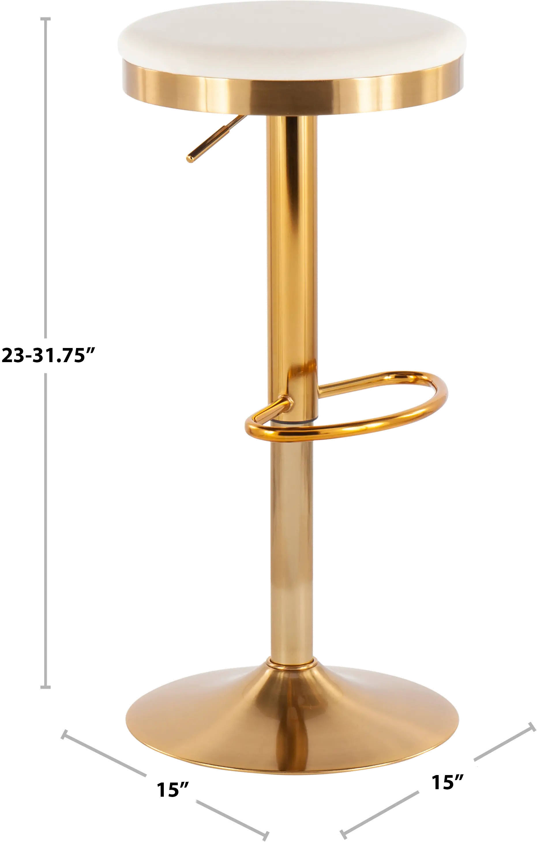 BS-DAKOTA AUVSV2 Dakota Gold and Silver Adjustable Barstool (Set of 2)-5