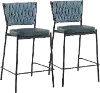 B24-BRAIDTANIA BKGN2 Tania Green Counter Height Stool, Set of 2