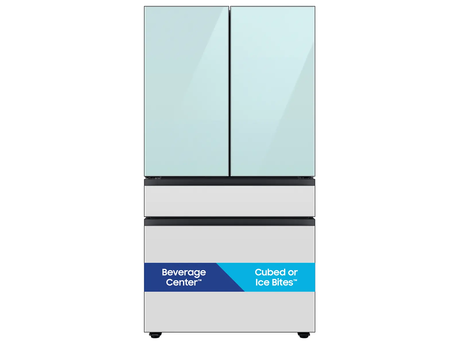 RF23BB86004M Samsung Bespoke 23 cu ft 4 door French Door Refrigerator - Counter Depth Blue and White Glass-3