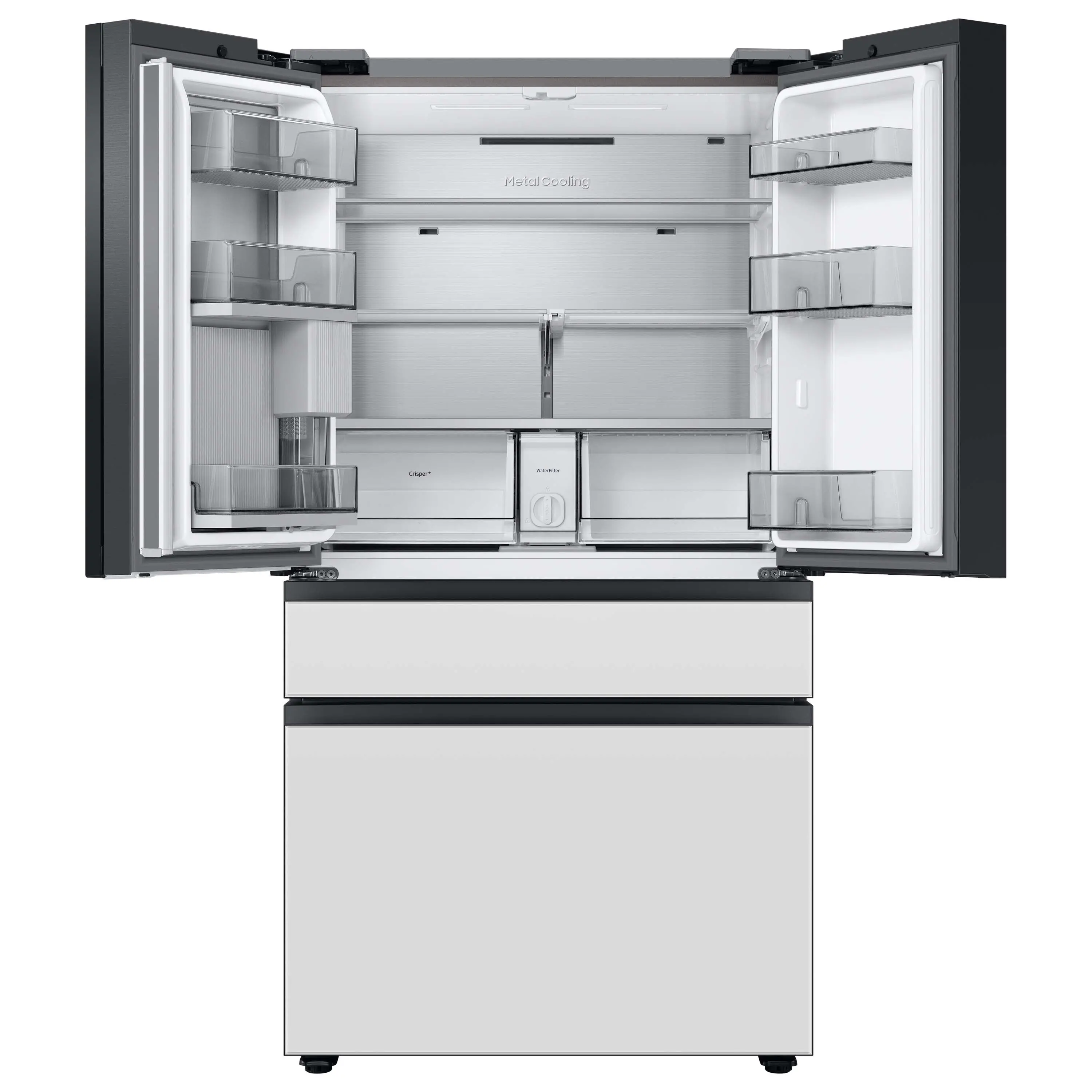 RF23BB86004M Samsung Bespoke 23 cu ft 4 door French Door Refrigerator - Counter Depth Blue and White Glass-5